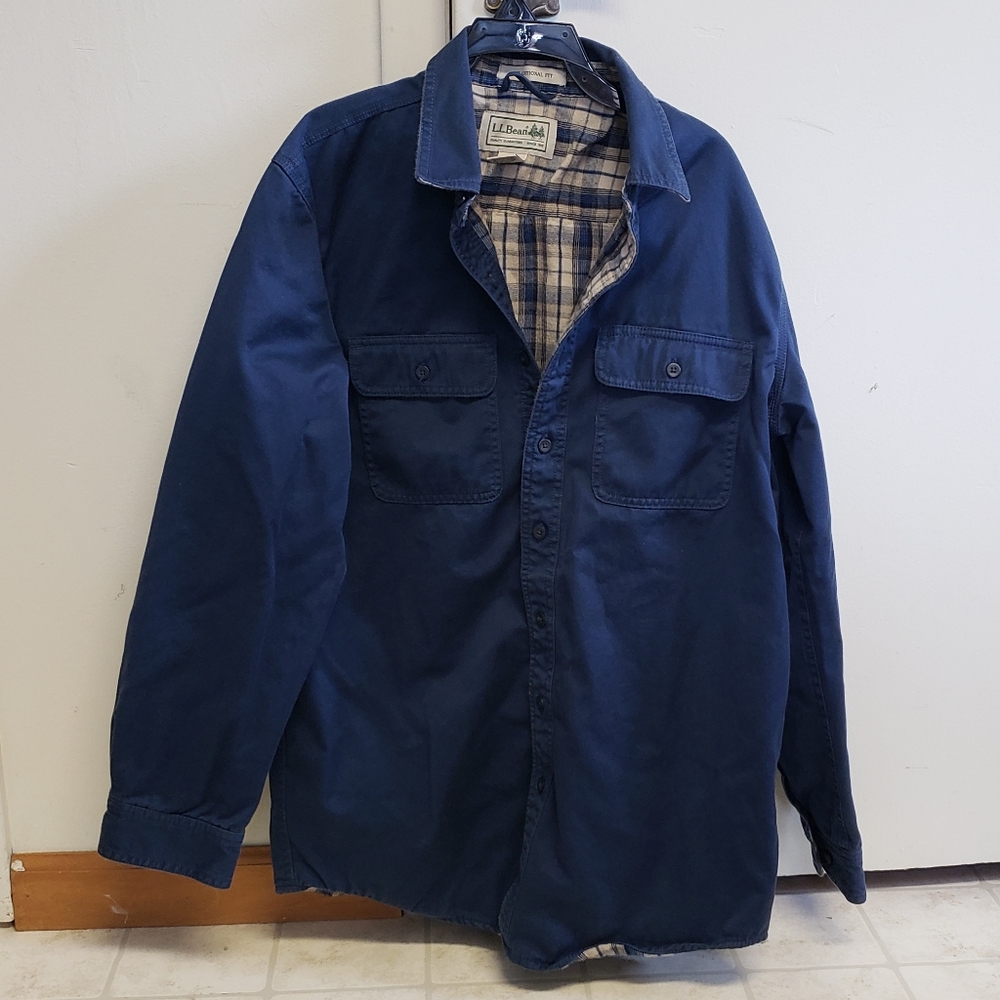 L.L. Bean Men's Flannel-Lined Hurricane Shirt